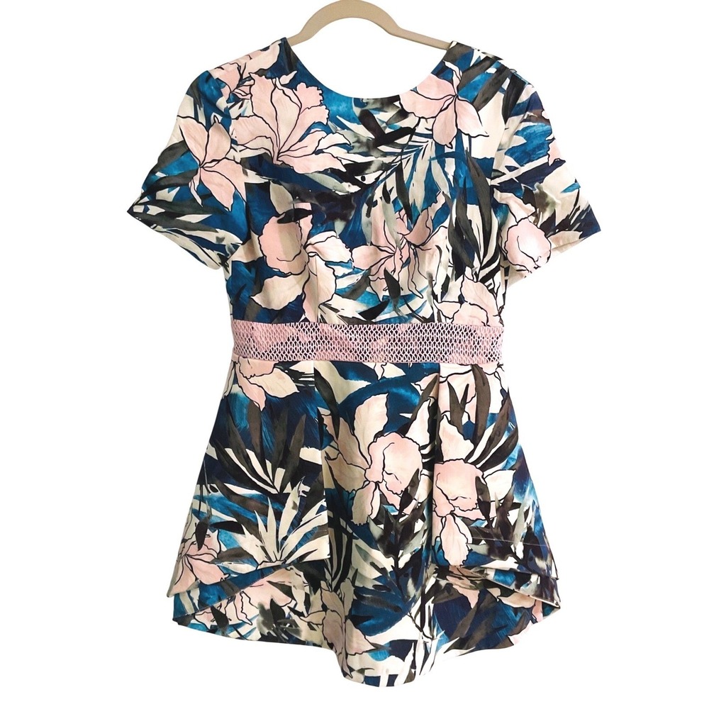 STYLESTALKER womens Aline Hawaiian sunset mini dress NWT floral SS2161001 Medium